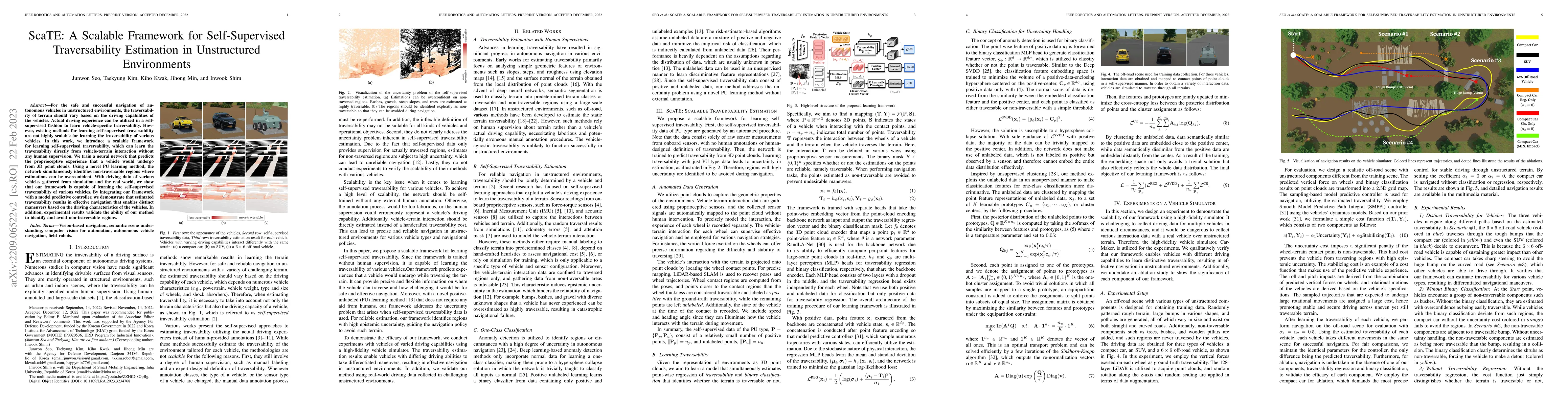 Thumbnail for ScaTE: A Scalable Framework for Self-Supervised Traversability
  Estimation in Unstructured Environments
