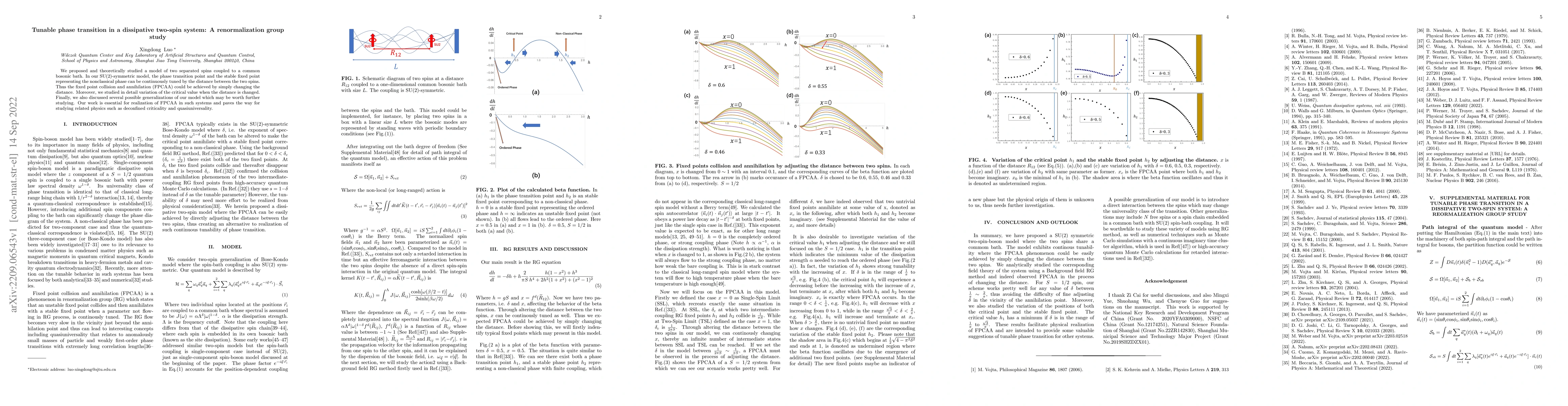 Thumbnail for Tunable phase transition in a dissipative two-spin system: A
  renormalization group study