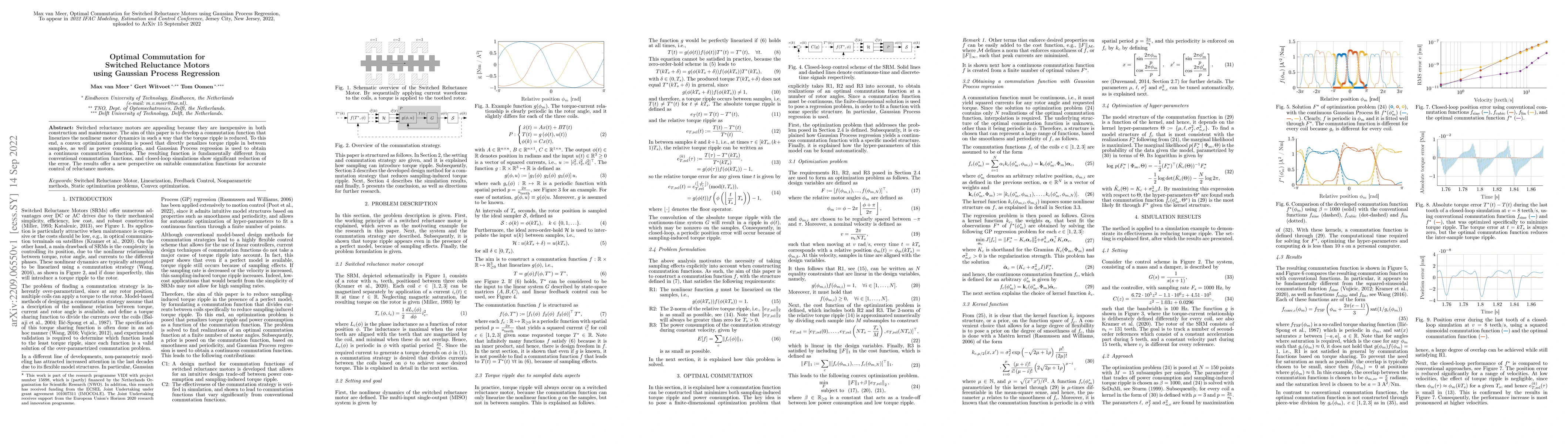 Thumbnail for Optimal Commutation for Switched Reluctance Motors using Gaussian
  Process Regression