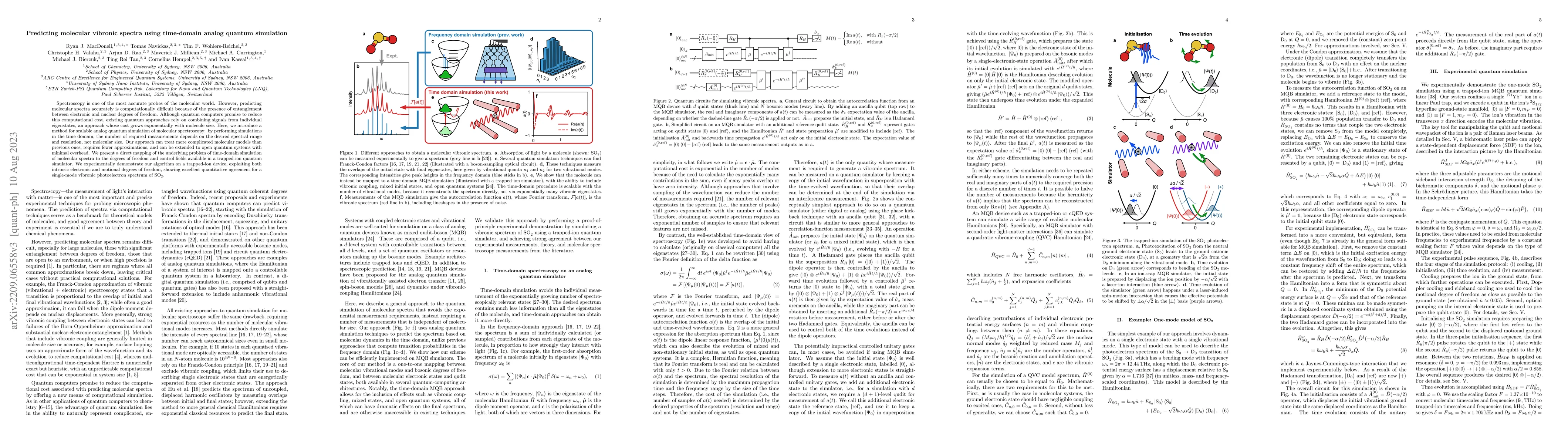 Thumbnail for Predicting molecular vibronic spectra using time-domain analog quantum
  simulation