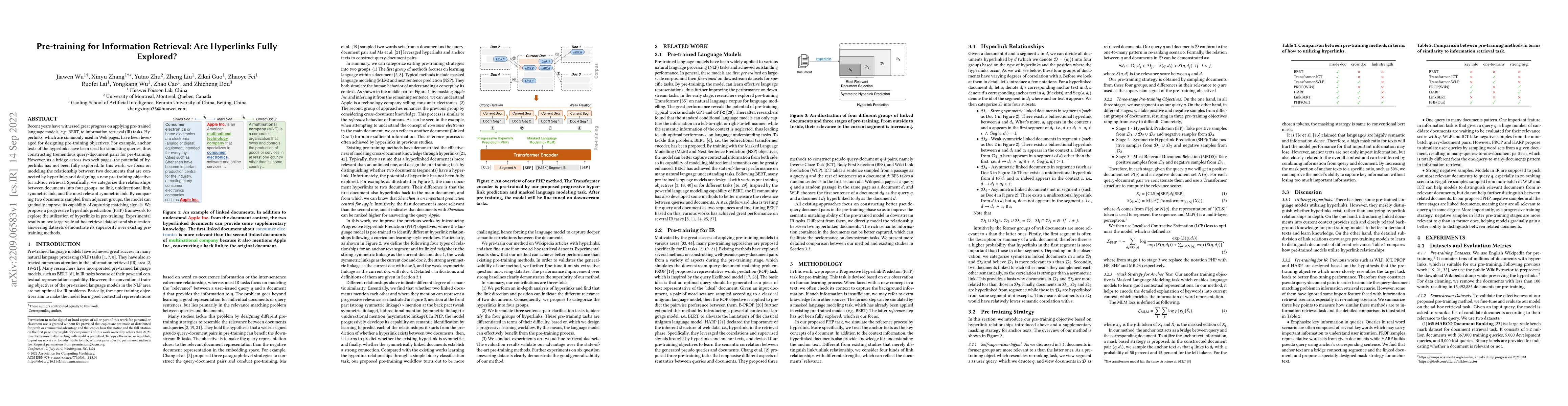 Thumbnail for Pre-training for Information Retrieval: Are Hyperlinks Fully Explored?
