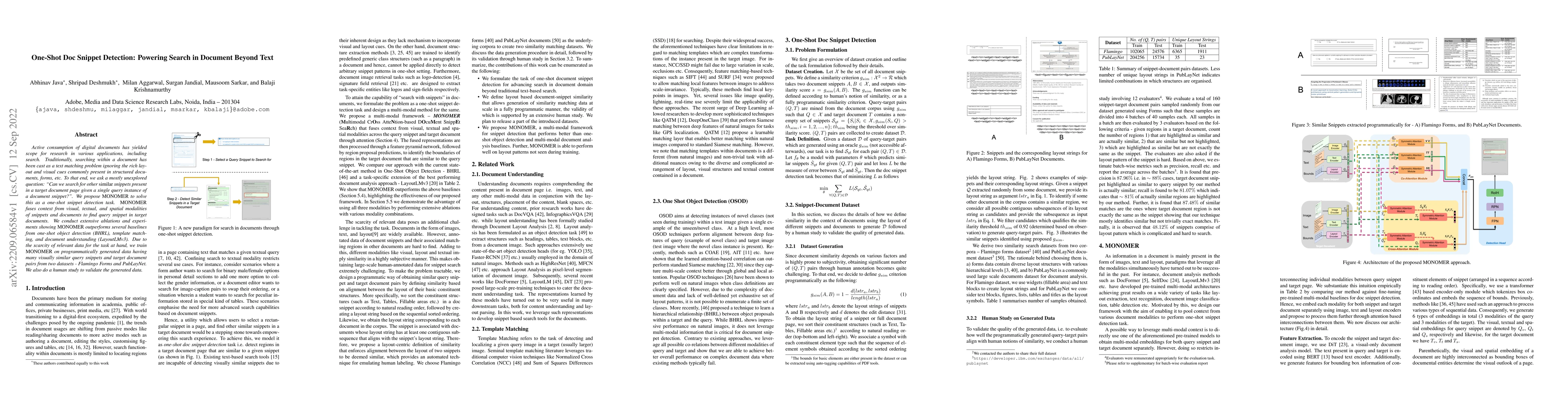 Thumbnail for One-Shot Doc Snippet Detection: Powering Search in Document Beyond Text