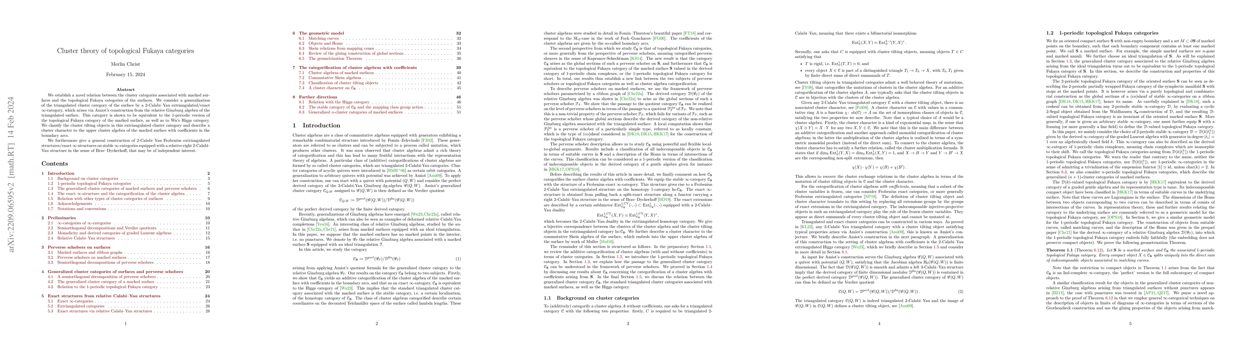 Thumbnail for Cluster theory of topological Fukaya categories