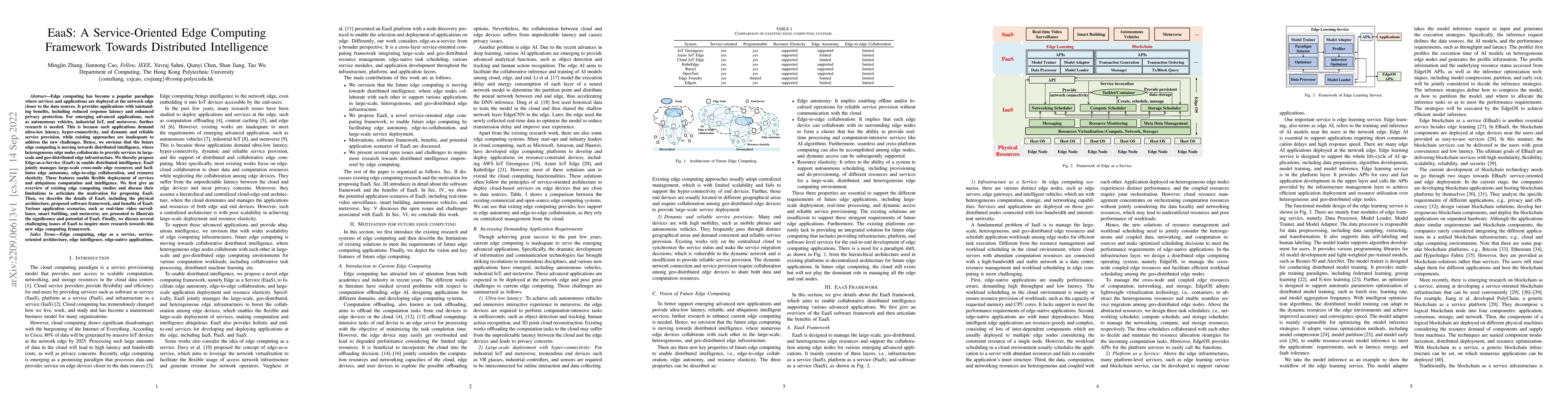 Thumbnail for EaaS: A Service-Oriented Edge Computing Framework Towards Distributed
  Intelligence