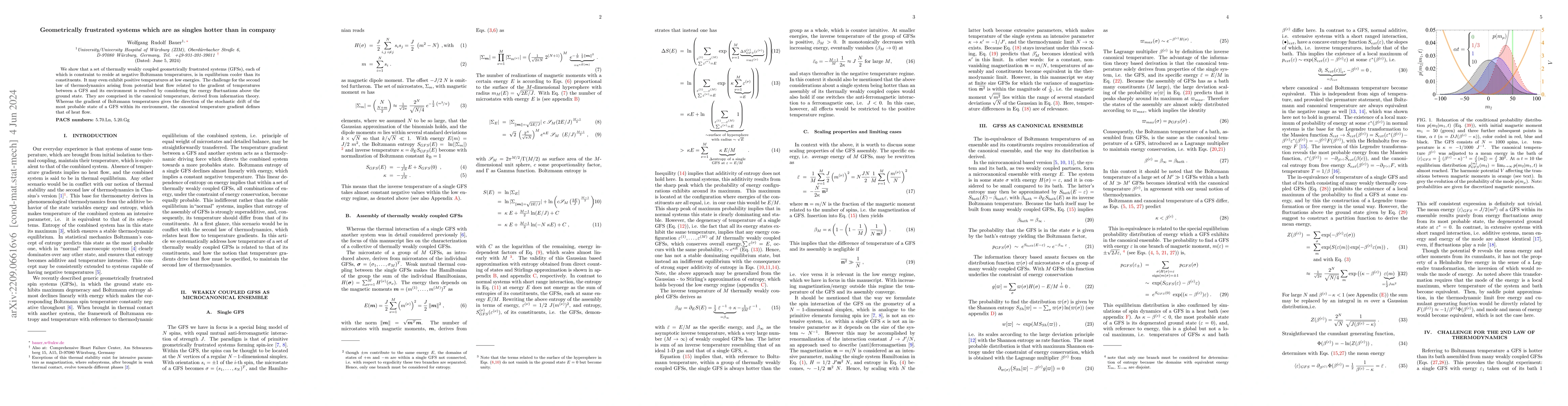 Thumbnail for Geometrically Frustrated Systems which are as Singles Hotter Than in
  Company