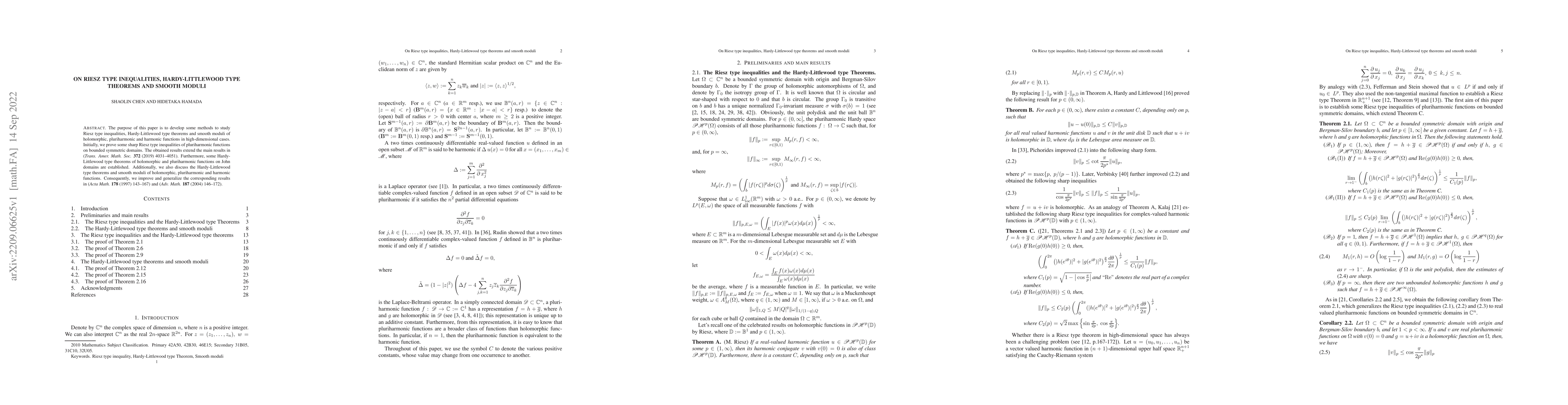 Thumbnail for On Riesz type inequalities, Hardy-Littlewood type theorems and smooth
  moduli
