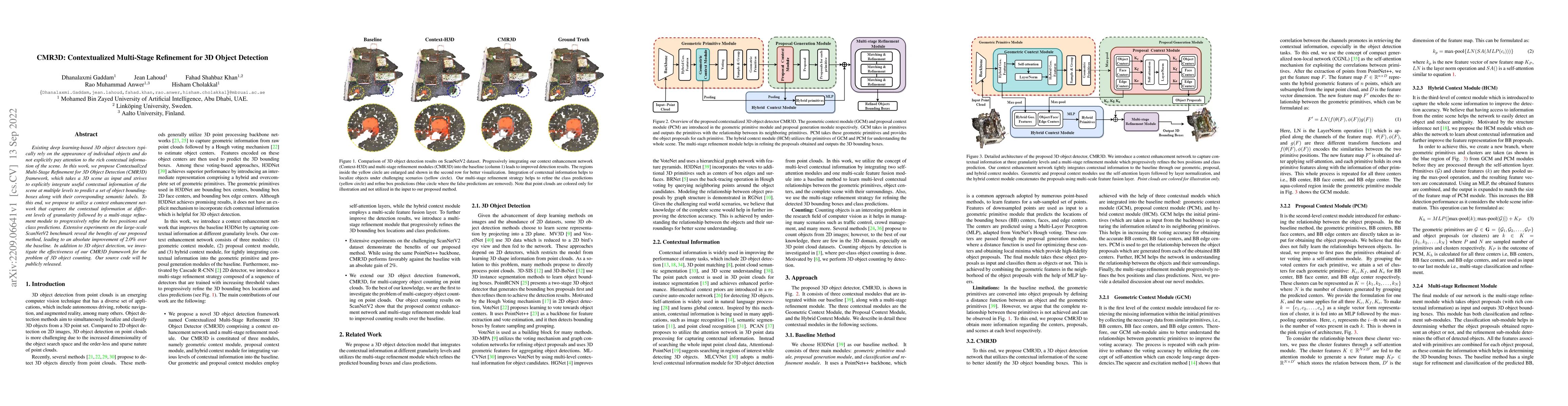 Thumbnail for CMR3D: Contextualized Multi-Stage Refinement for 3D Object Detection