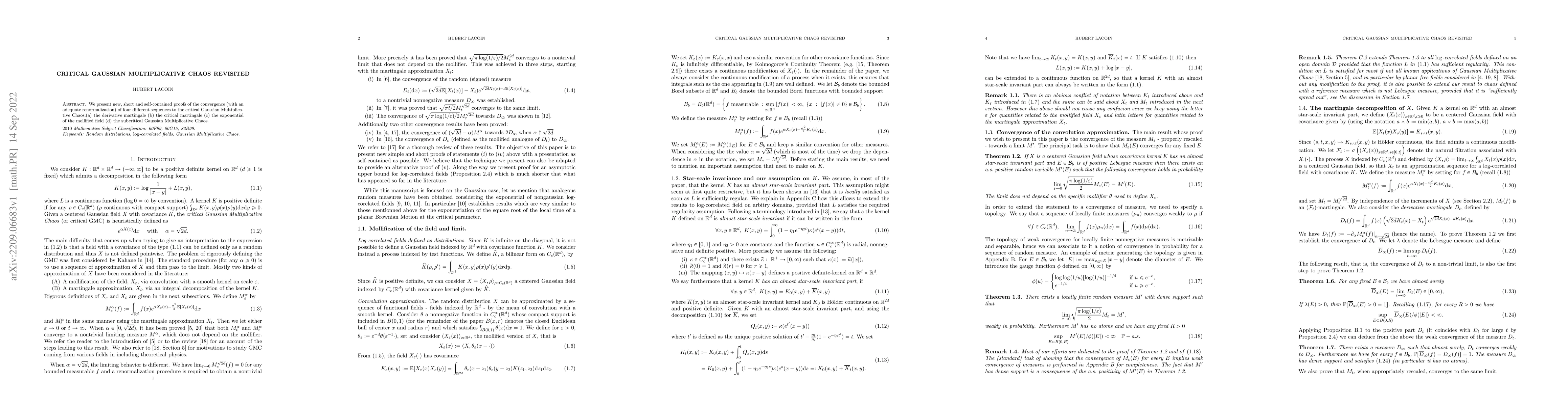Thumbnail for Critical Gaussian Multiplicative Chaos revisited
