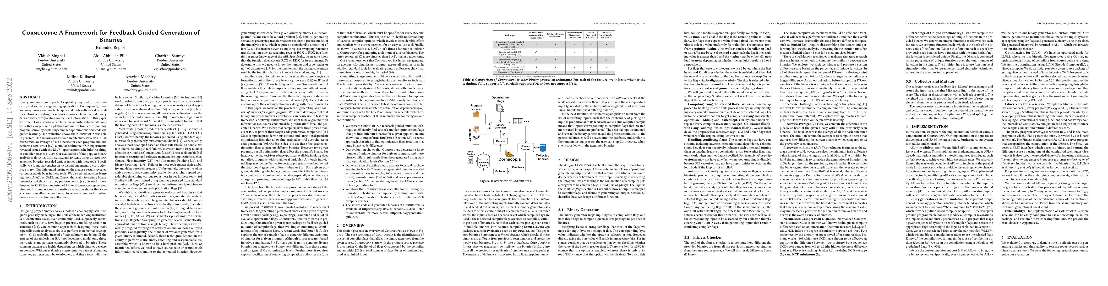 Thumbnail for Cornucopia: A Framework for Feedback Guided Generation of Binaries