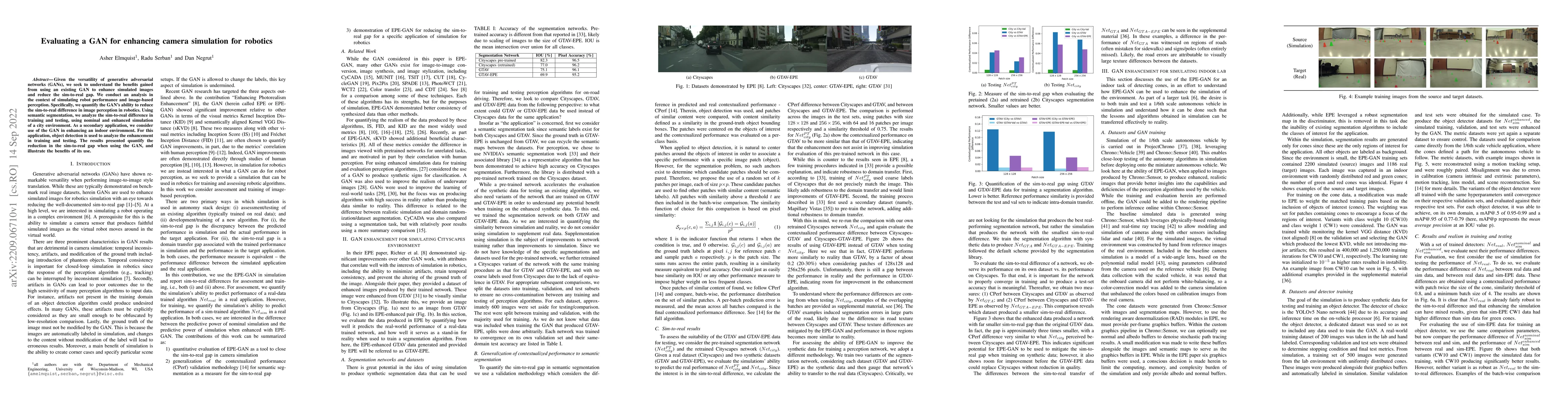 Thumbnail for Evaluating a GAN for enhancing camera simulation for robotics