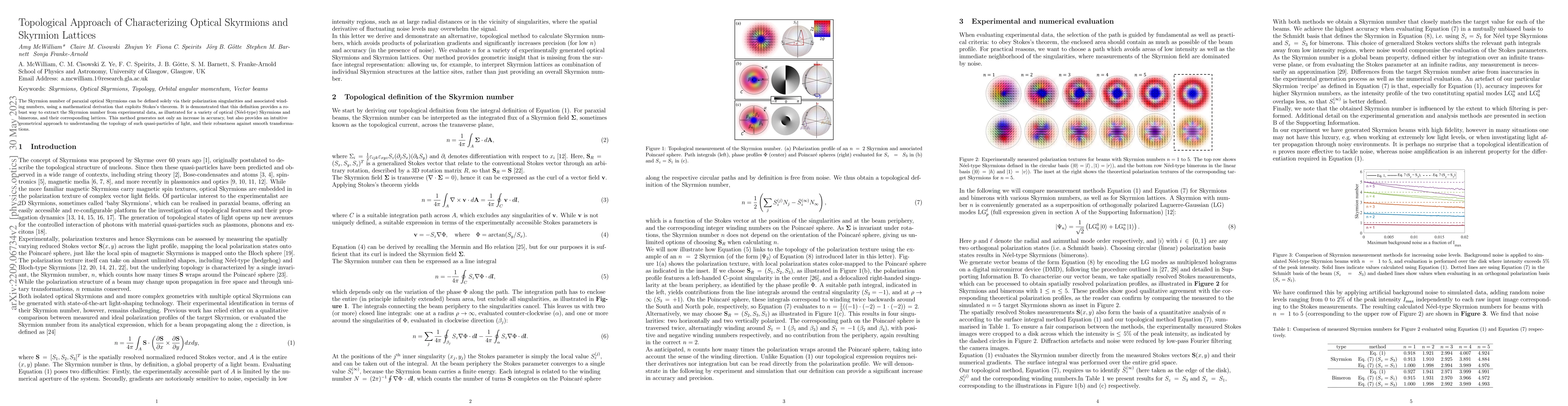 Thumbnail for Topological approach of characterizing optical Skyrmions and Skyrmion
  lattices