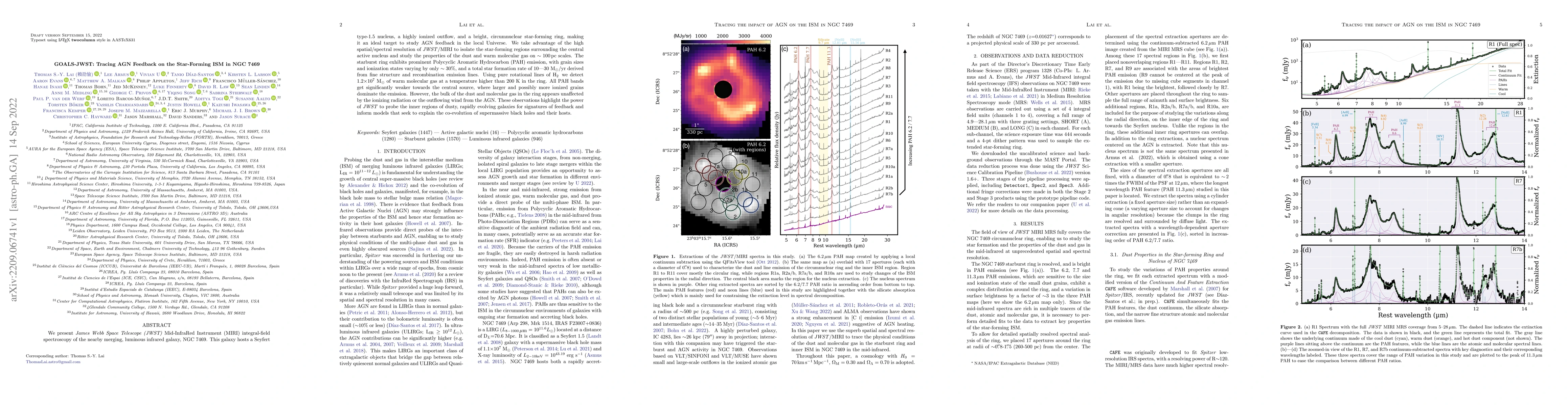 Thumbnail for GOALS-JWST: Tracing AGN Feedback on the Star-Forming ISM in NGC 7469