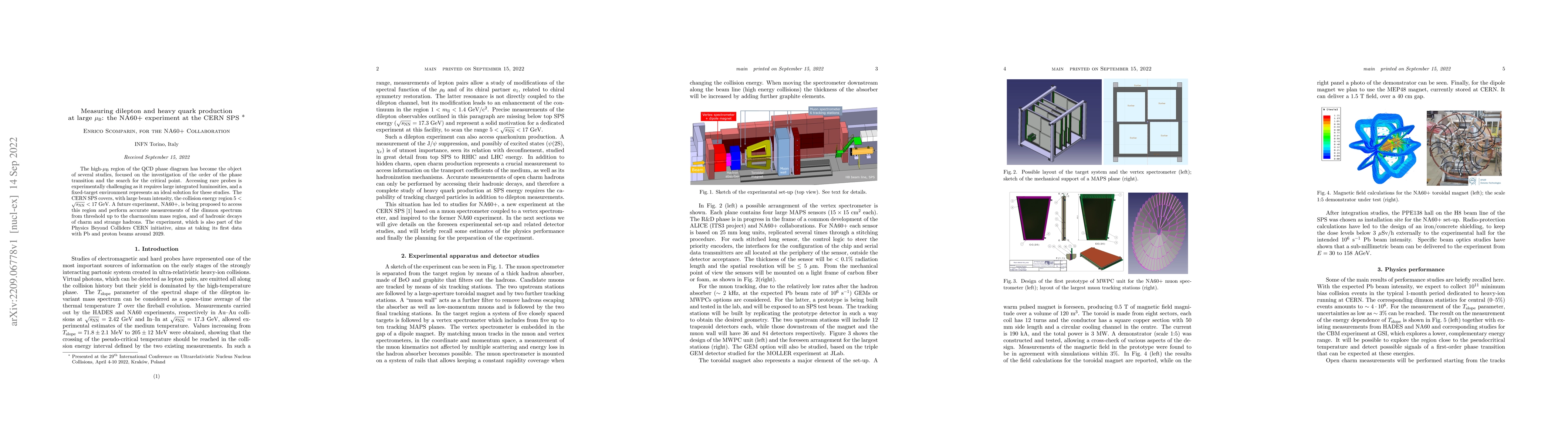 Thumbnail for Measuring dilepton and heavy quark production at large $\mu_{\rm B}$:
  the NA60+ experiment at the CERN SPS
