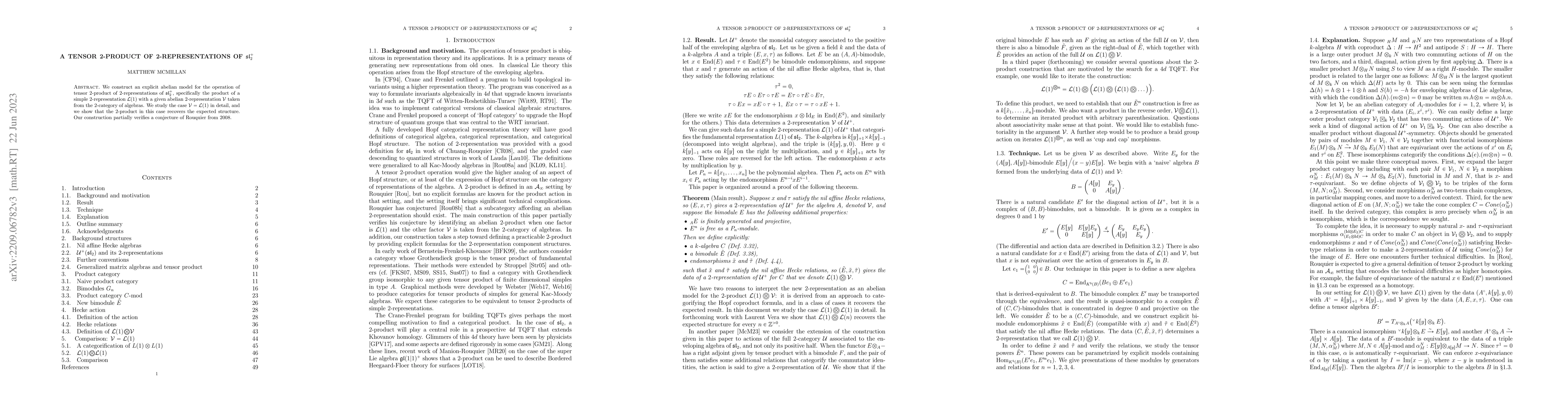Thumbnail for A tensor 2-product of 2-representations of $\mathfrak{sl}_{2}^{+}$