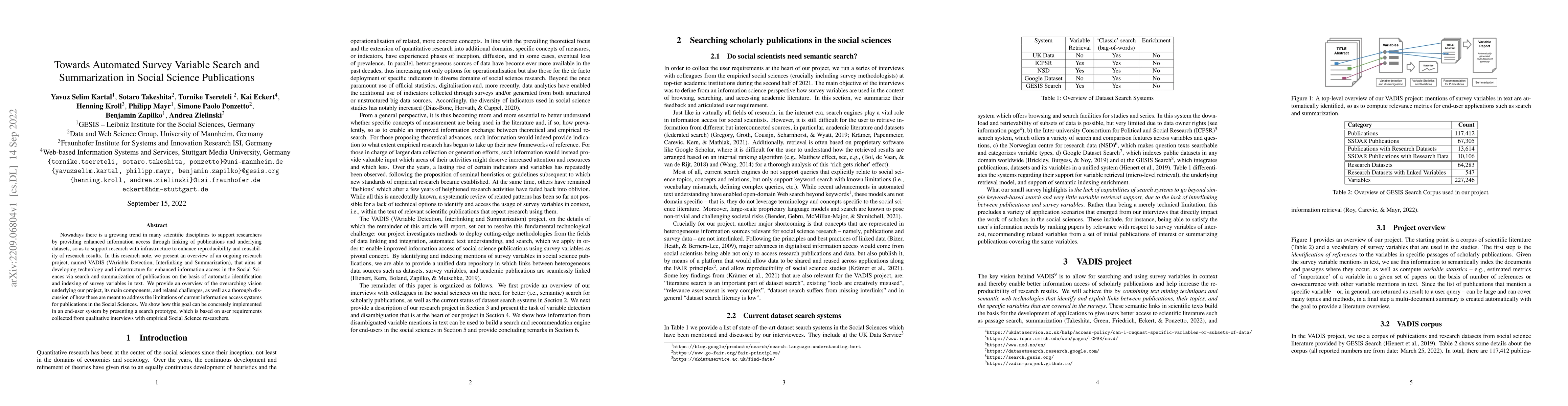 Thumbnail for Towards Automated Survey Variable Search and Summarization in Social
  Science Publications