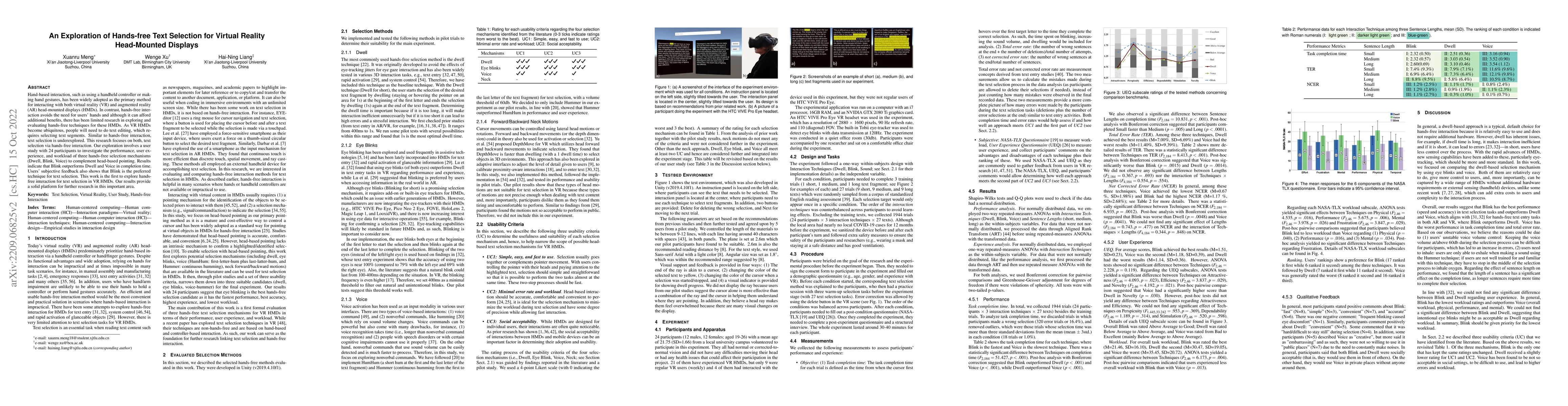 Thumbnail for An Exploration of Hands-free Text Selection for Virtual Reality
  Head-Mounted Displays