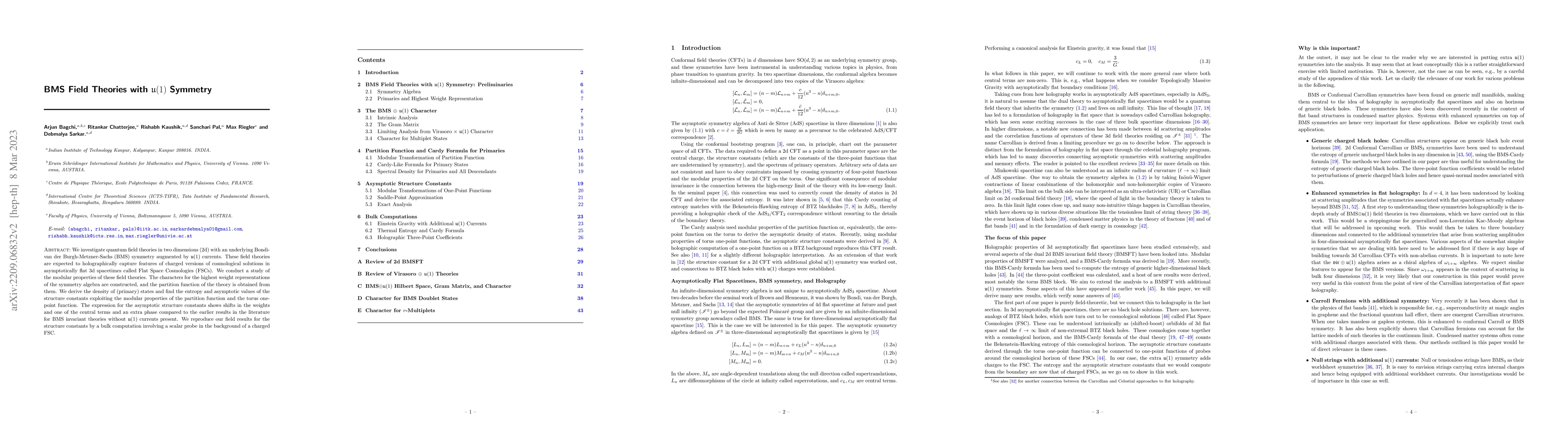 Thumbnail for BMS Field Theories with $\mathfrak{u}(1)$ Symmetry