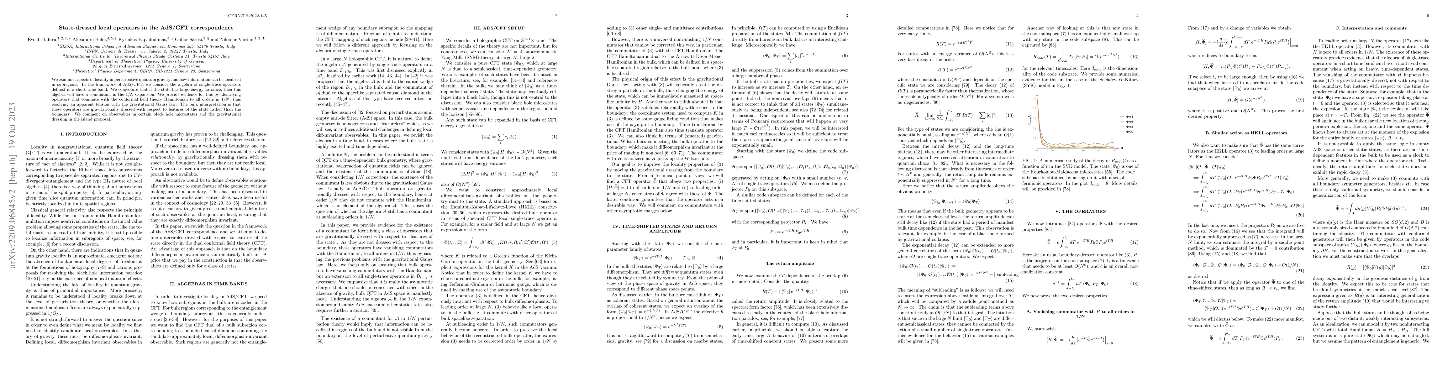 Thumbnail for State-dressed local operators in the AdS/CFT correspondence