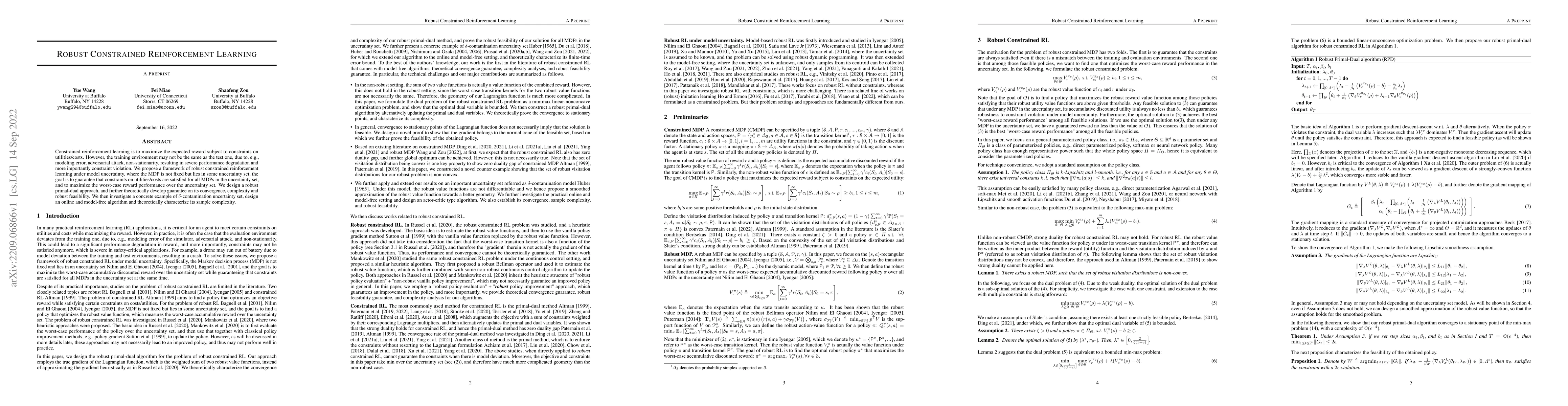 Thumbnail for Robust Constrained Reinforcement Learning