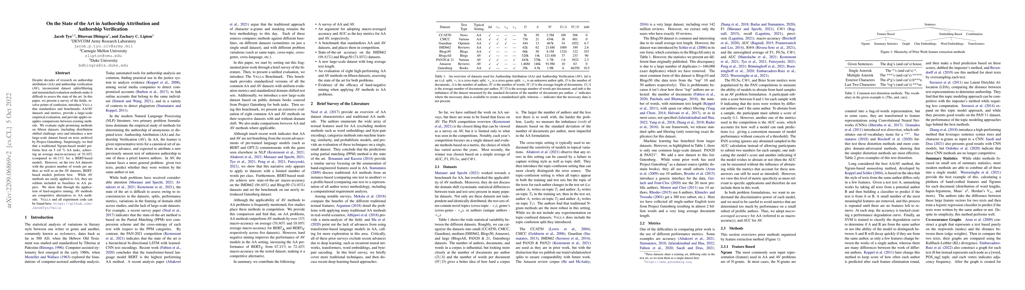 Thumbnail for On the State of the Art in Authorship Attribution and Authorship
  Verification