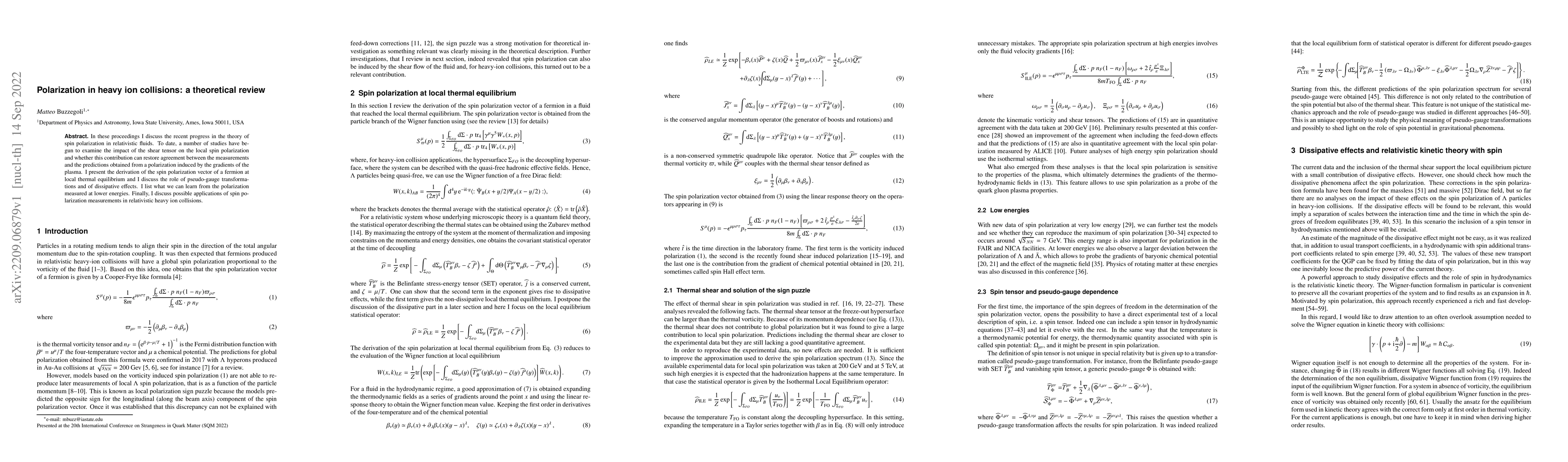 Thumbnail for Polarization in heavy ion collisions: a theoretical review