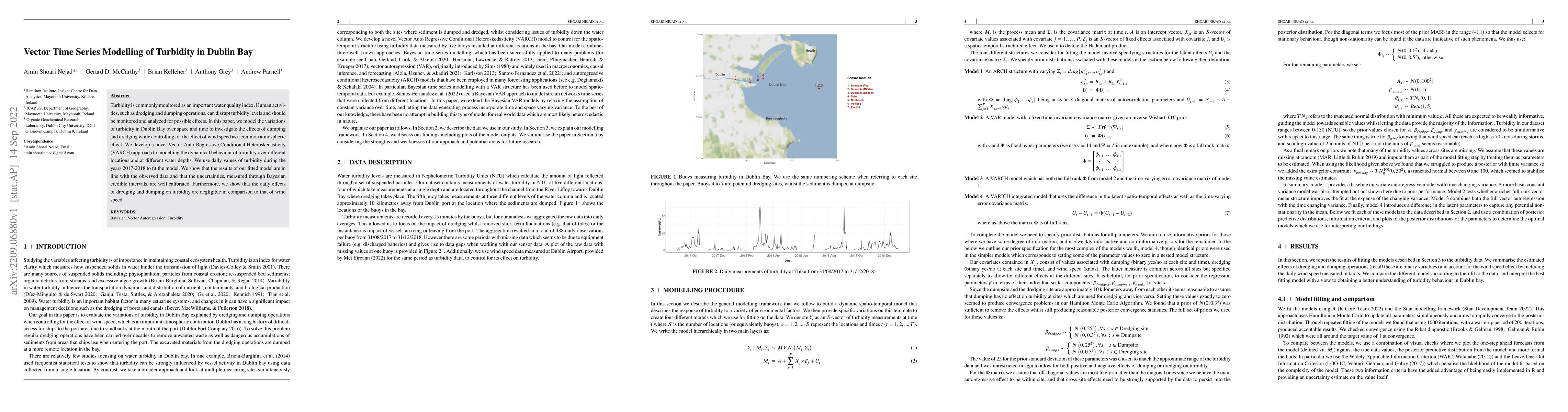 Thumbnail for Vector Time Series Modelling of Turbidity in Dublin Bay