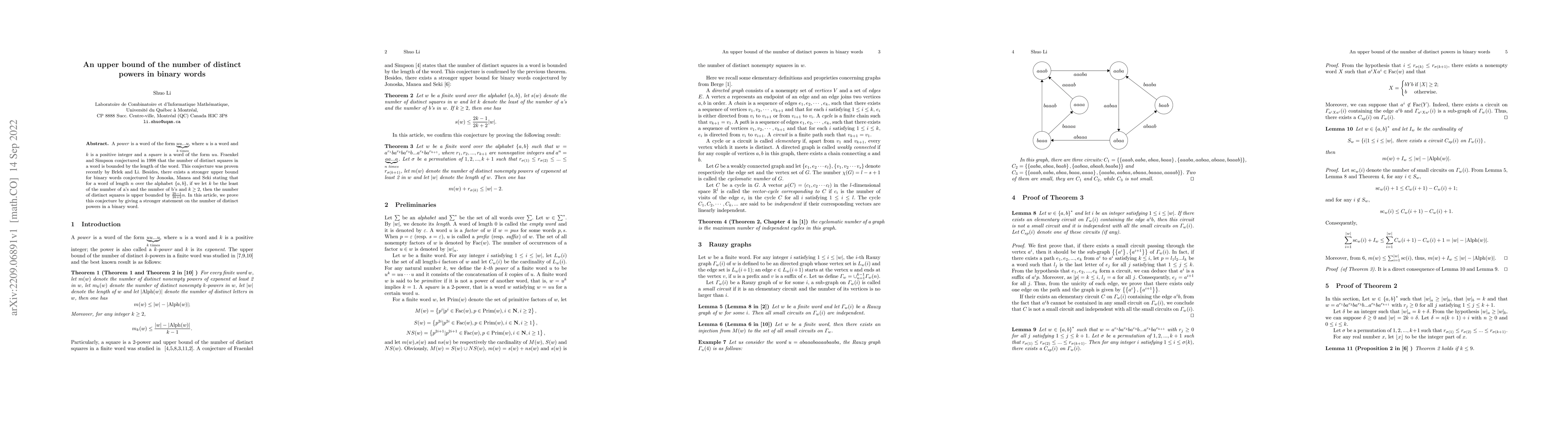 Thumbnail for An upper bound of the number of distinct powers in binary words