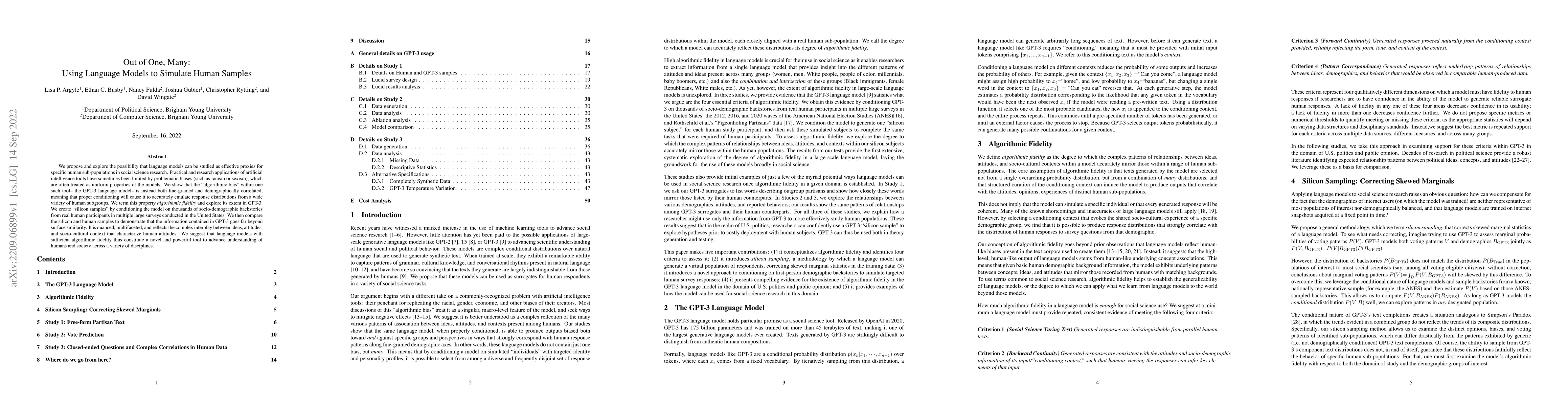 Thumbnail for Out of One, Many: Using Language Models to Simulate Human Samples