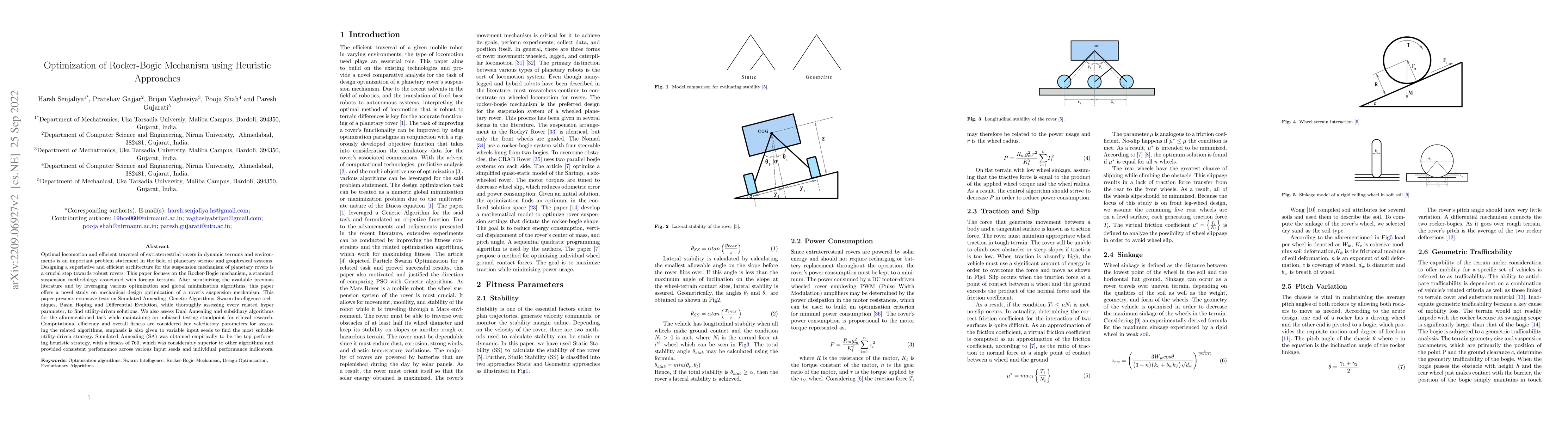Thumbnail for Optimization of Rocker-Bogie Mechanism using Heuristic Approaches