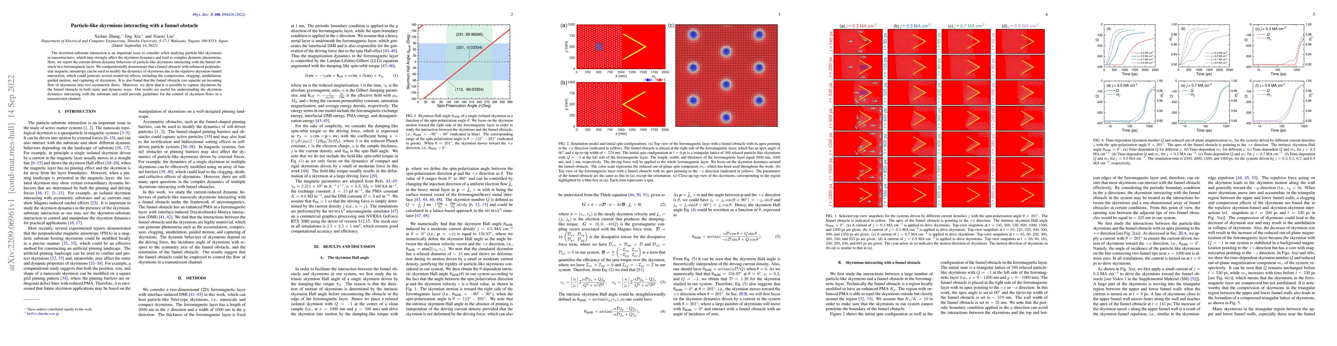 Thumbnail for Particle-like skyrmions interacting with a funnel obstacle