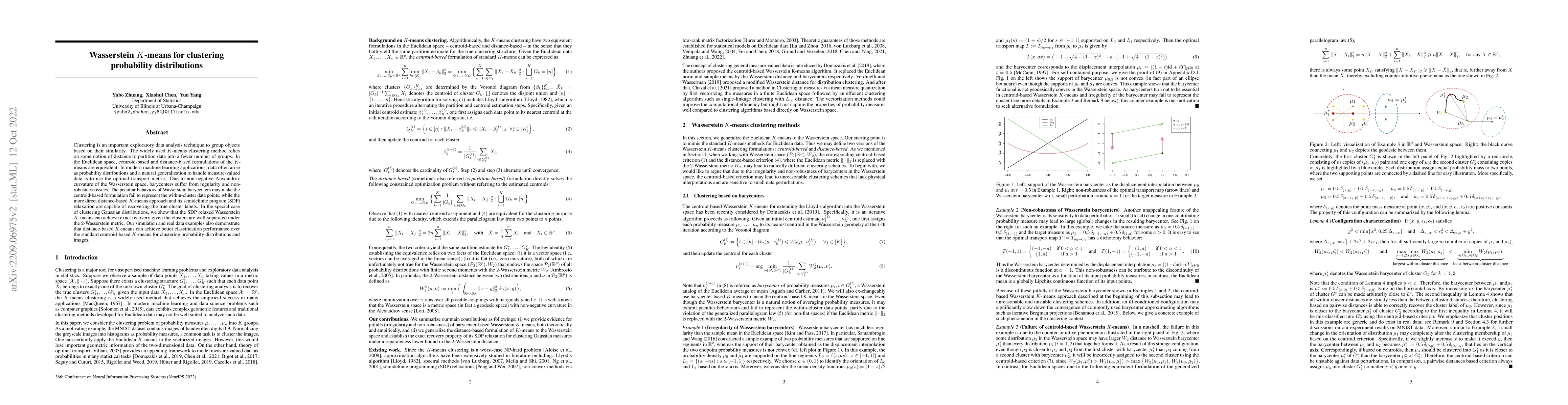 Thumbnail for Wasserstein $K$-means for clustering probability distributions