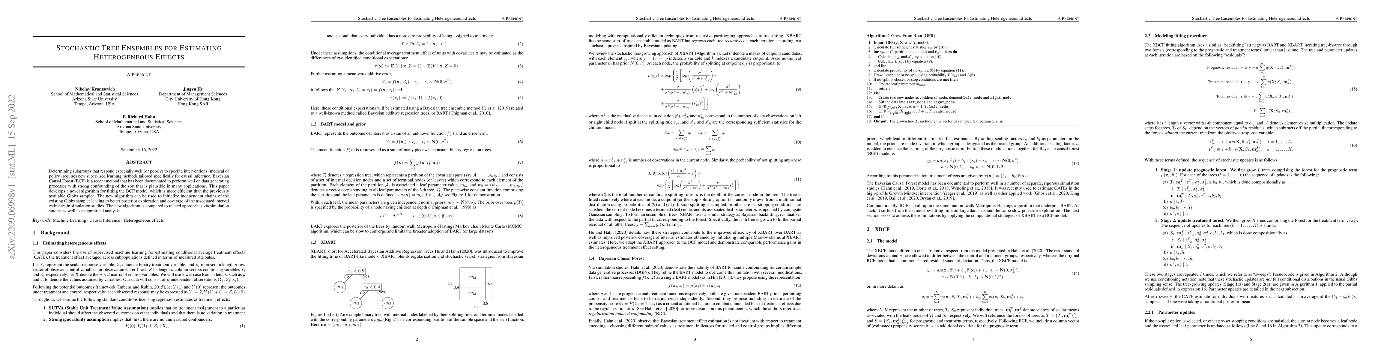 Thumbnail for Stochastic Tree Ensembles for Estimating Heterogeneous Effects