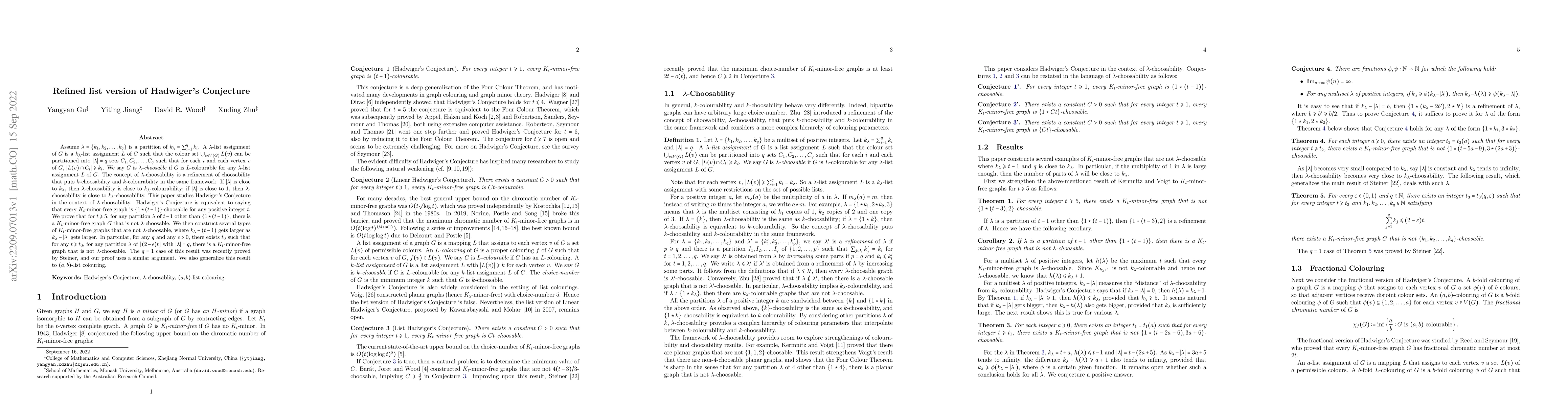 Thumbnail for Refined list version of Hadwiger's conjecture