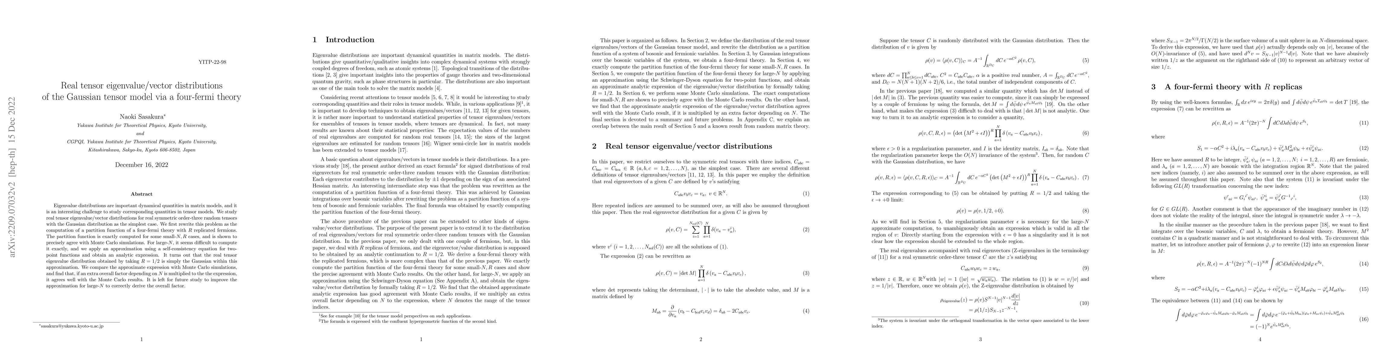 Thumbnail for Real tensor eigenvalue/vector distributions of the Gaussian tensor model
  via a four-fermi theory