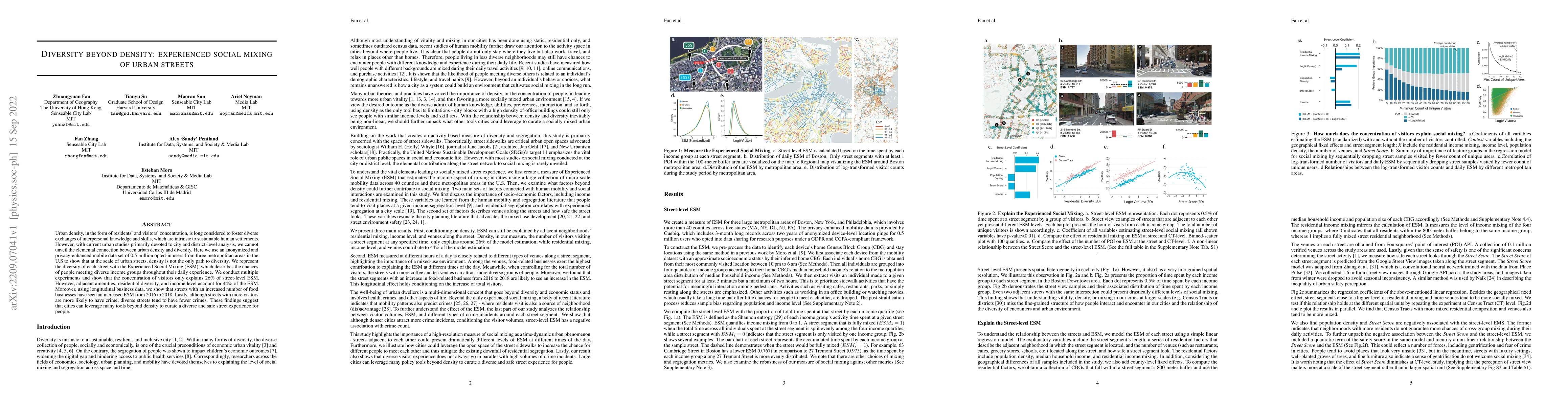 Thumbnail for Diversity beyond density: experienced social mixing of urban streets
