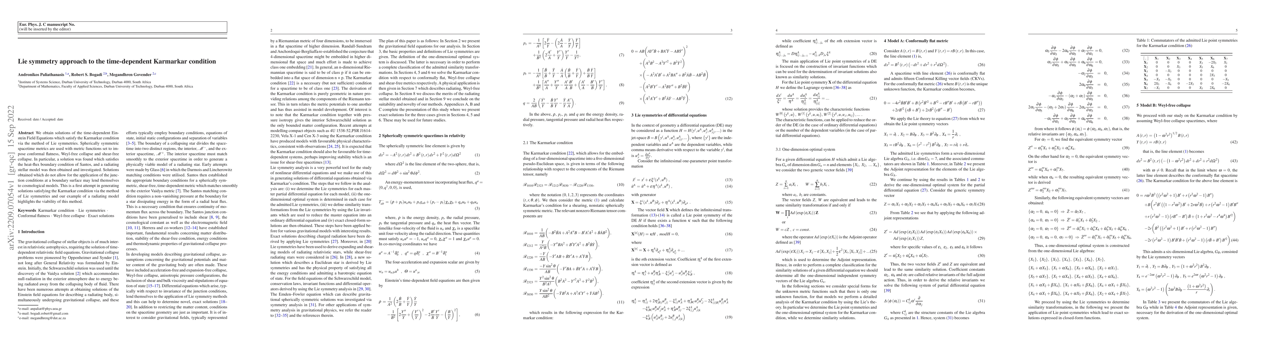 Thumbnail for Lie symmetry approach to the time-dependent Karmarkar condition
