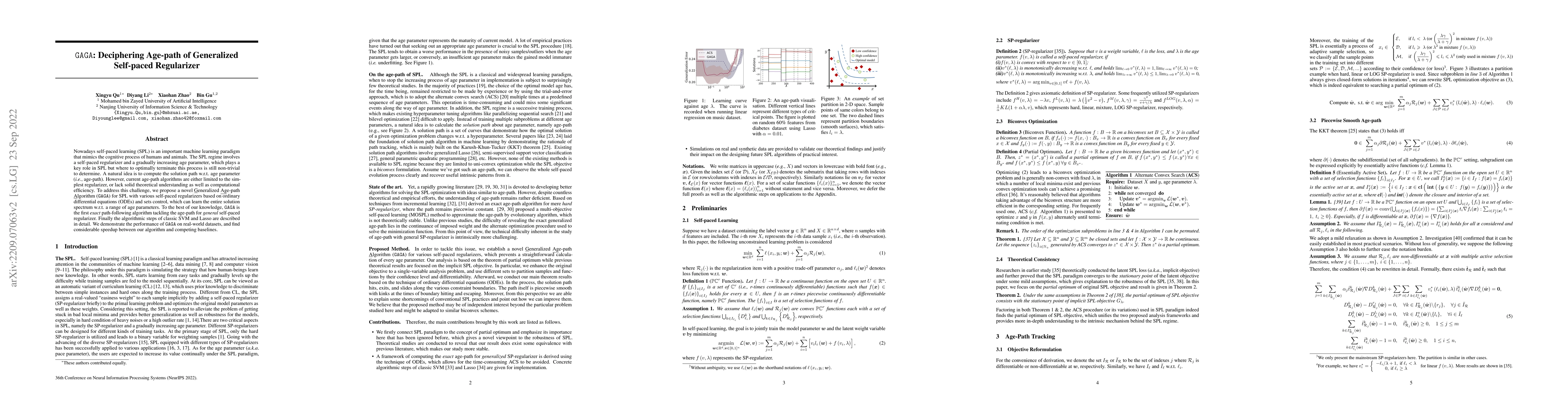 Thumbnail for GAGA: Deciphering Age-path of Generalized Self-paced Regularizer