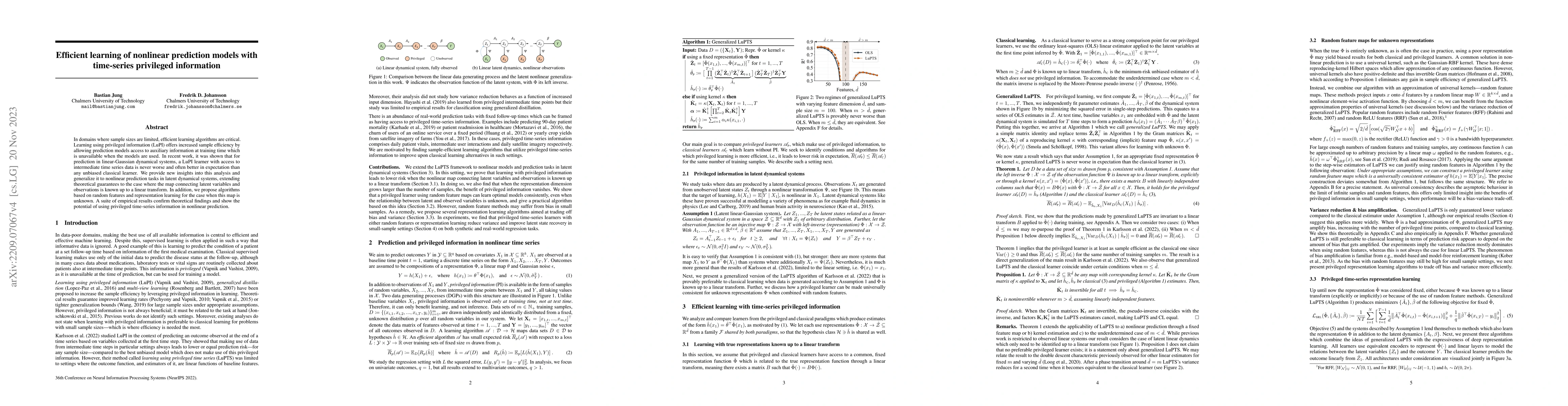 Thumbnail for Efficient learning of nonlinear prediction models with time-series
  privileged information