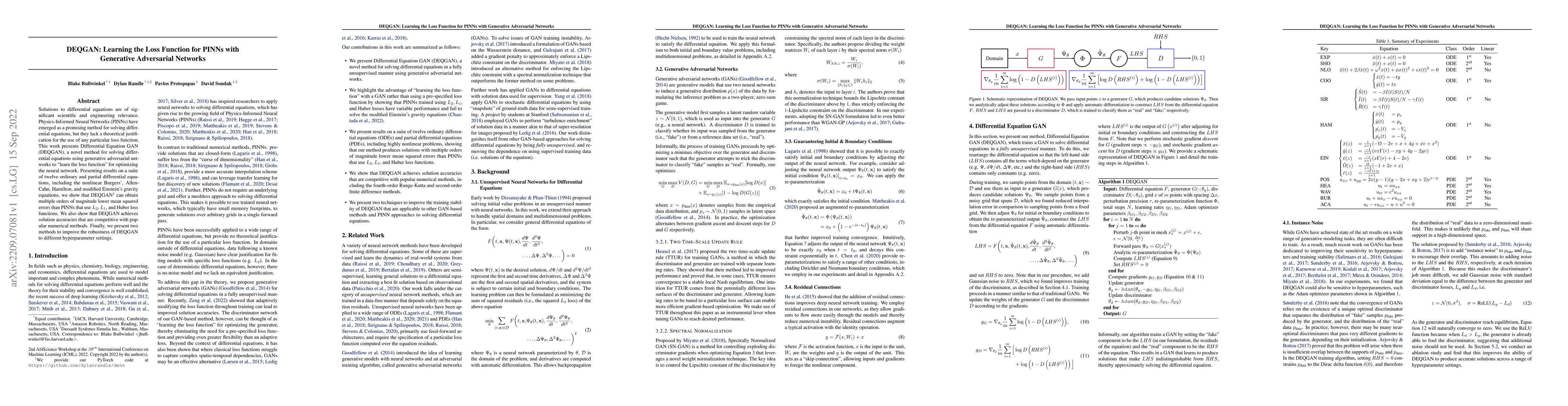 Thumbnail for DEQGAN: Learning the Loss Function for PINNs with Generative Adversarial
  Networks