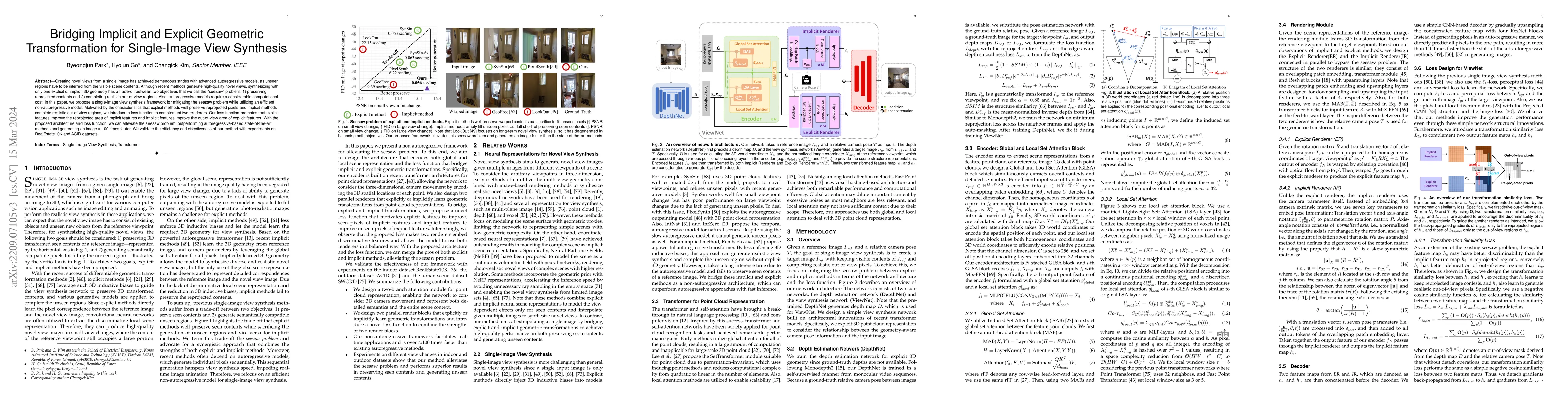 Thumbnail for Bridging Implicit and Explicit Geometric Transformation for Single-Image
  View Synthesis