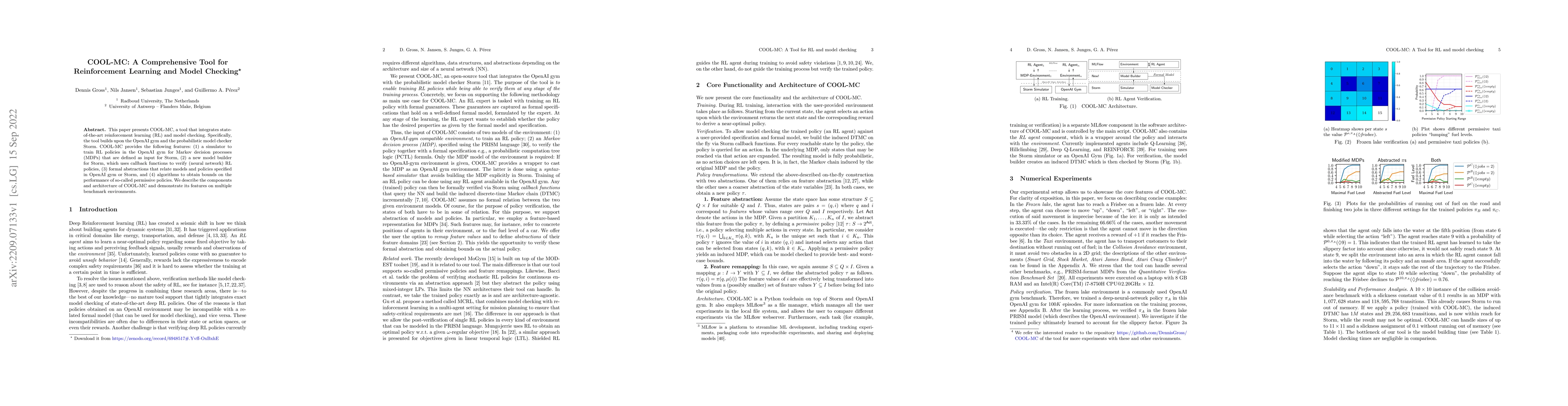 Thumbnail for COOL-MC: A Comprehensive Tool for Reinforcement Learning and Model
  Checking