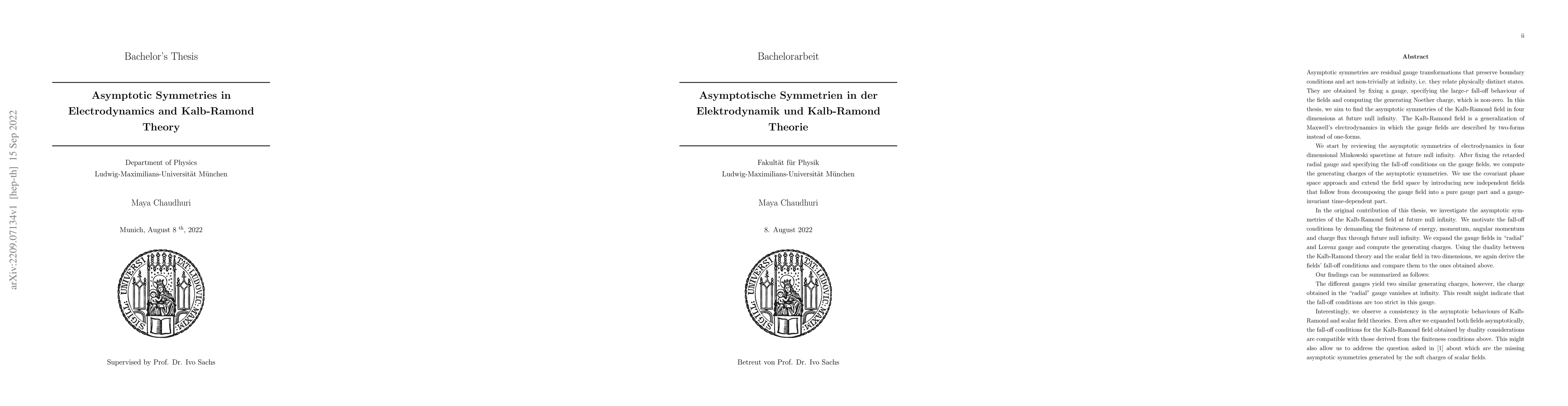 Thumbnail for Asymptotic Symmetries in Electrodynamics and Kalb-Ramond Theory