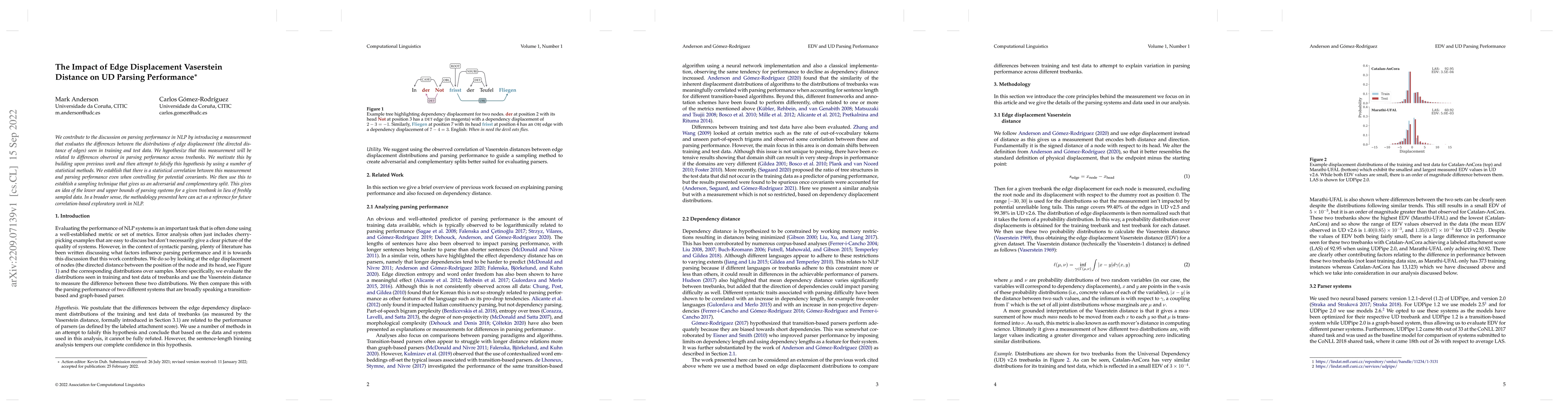 Thumbnail for The Impact of Edge Displacement Vaserstein Distance on UD Parsing
  Performance
