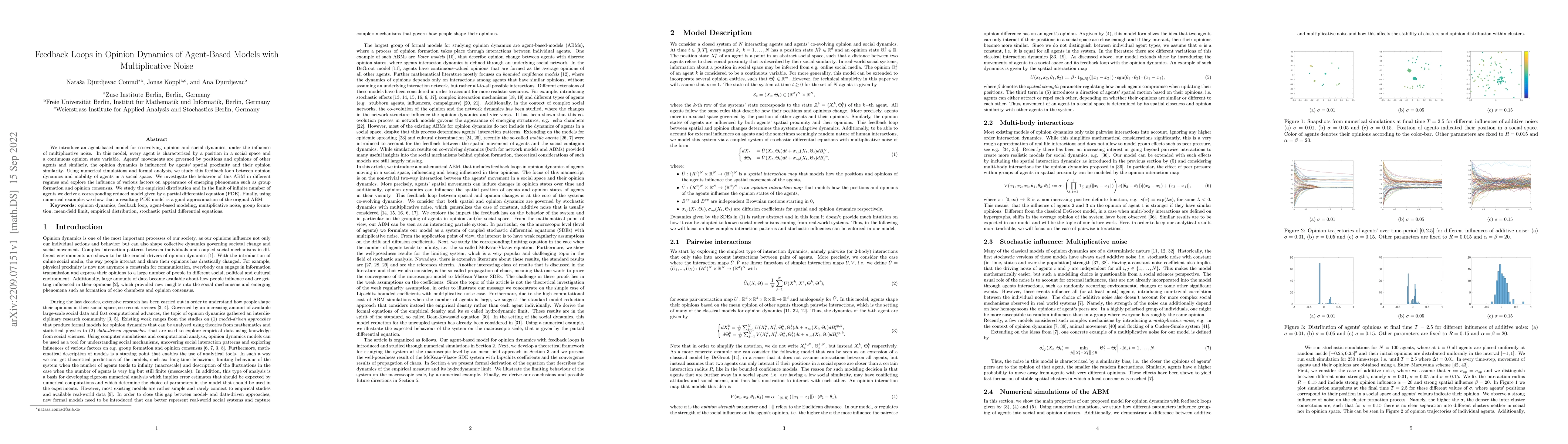 Thumbnail for Feedback Loops in Opinion Dynamics of Agent-Based Models with
  Multiplicative Noise