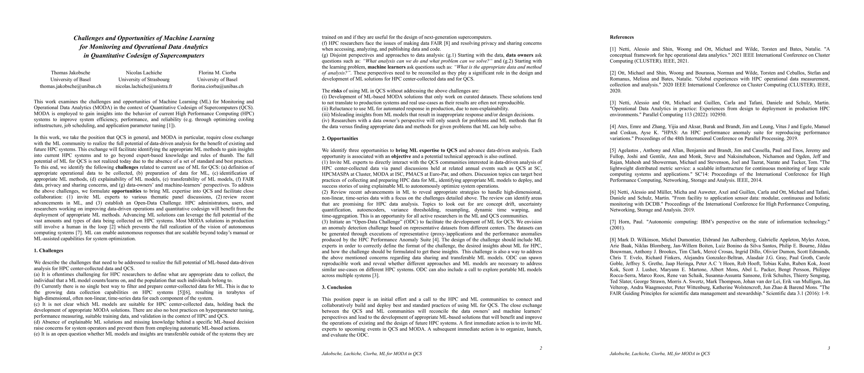 Thumbnail for Challenges and Opportunities of Machine Learning for Monitoring and
  Operational Data Analytics in Quantitative Codesign of Supercomputers