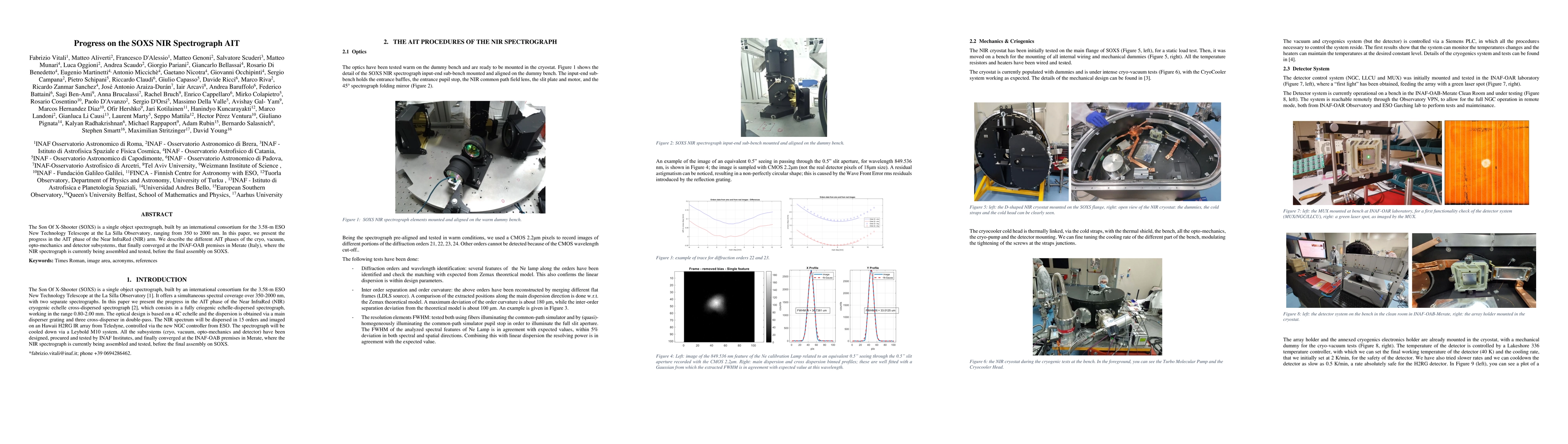 Thumbnail for Progress on the SOXS NIR Spectrograph AIT