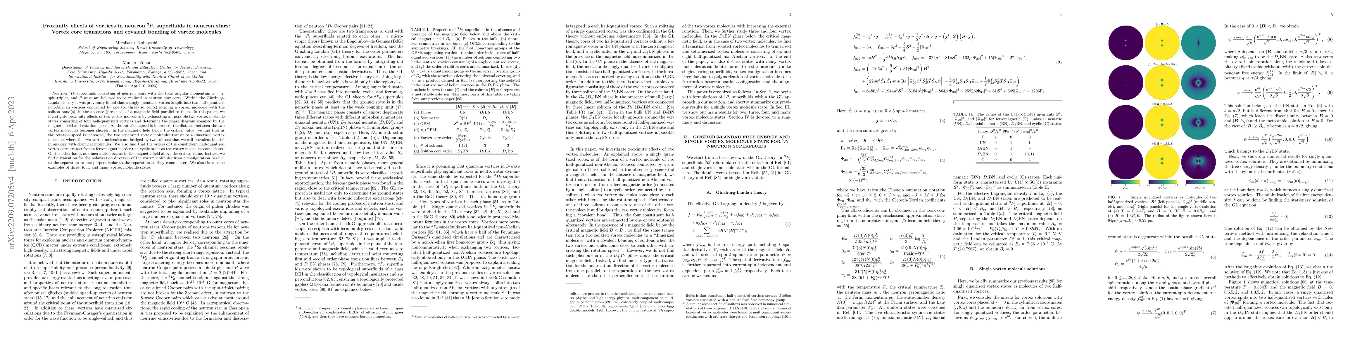 Thumbnail for Proximity effects of vortices in neutron $^3P_2$ superfluids in neutron
  stars: Vortex core transitions and covalent bonding of vortex molecules