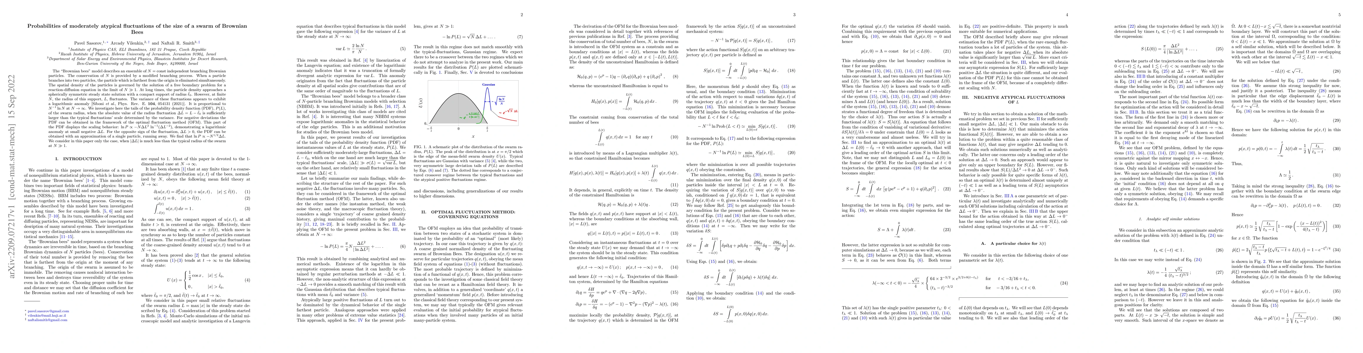 Thumbnail for Probabilities of moderately atypical fluctuations of the size of a swarm
  of Brownian Bees