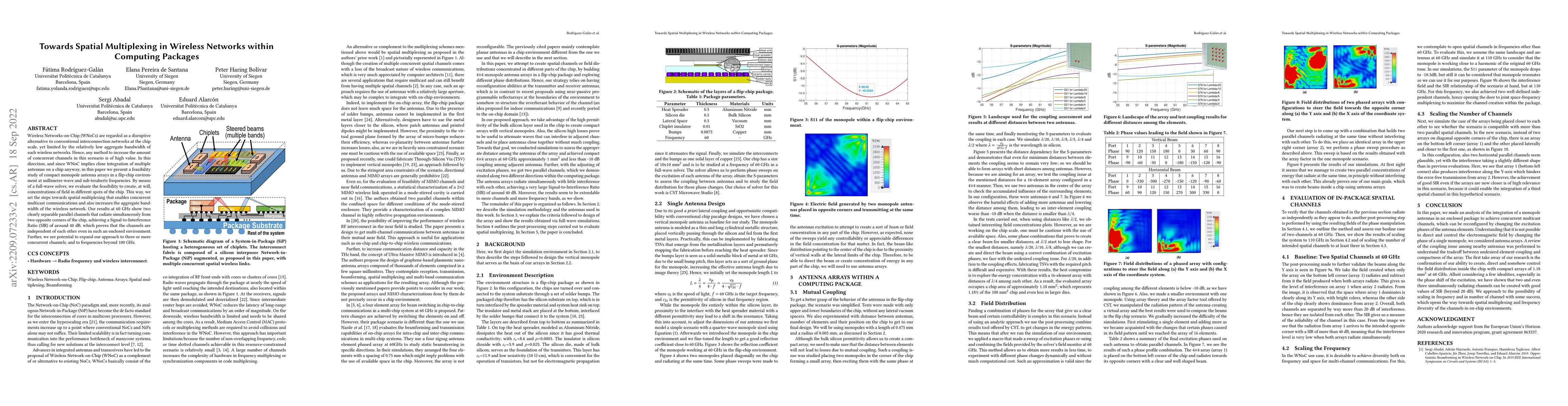 Thumbnail for Towards Spatial Multiplexing in Wireless Networks within Computing
  Packages
