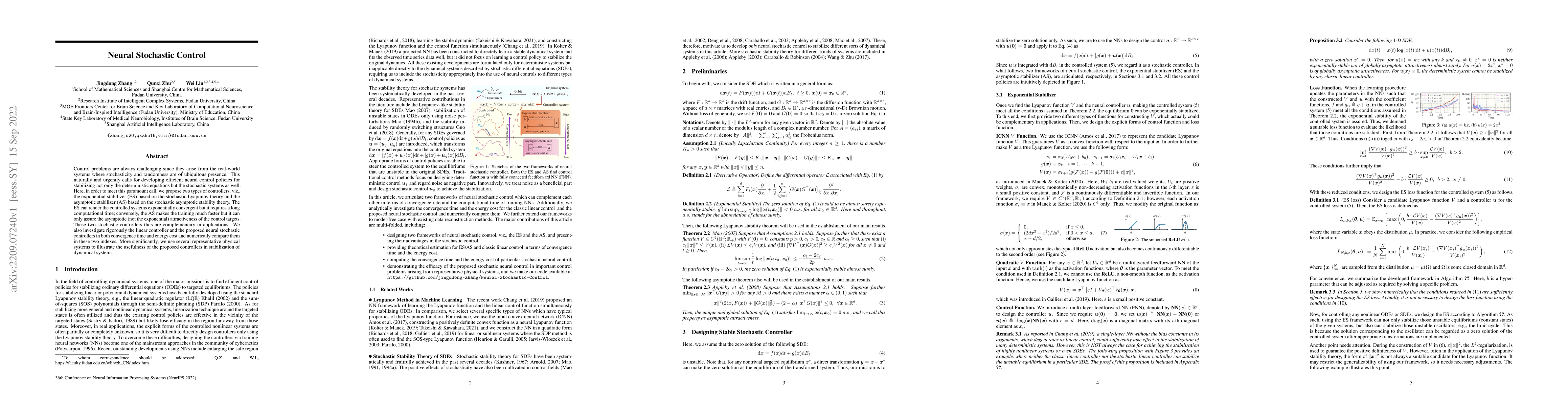 Thumbnail for Neural Stochastic Control